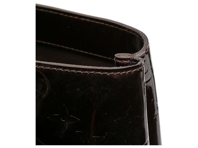 Louis Vuitton Borsa Wilshire GM in Vernis Monogram Rosso Bordò - vista 7