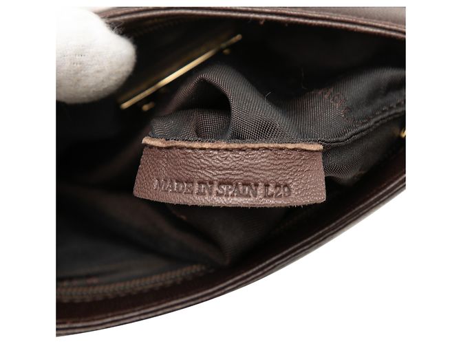 LOEWE Borsa a tracolla in pelle nappa marrone Marrone scuro - vista 6