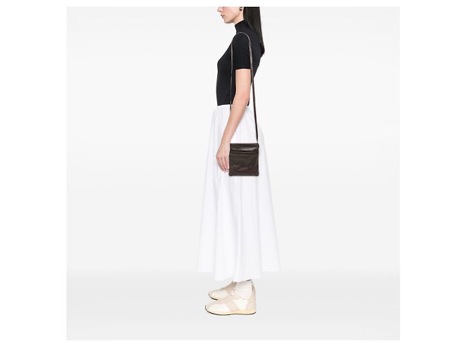 LOEWE Borsa a tracolla in pelle nappa marrone Marrone scuro - vista 7