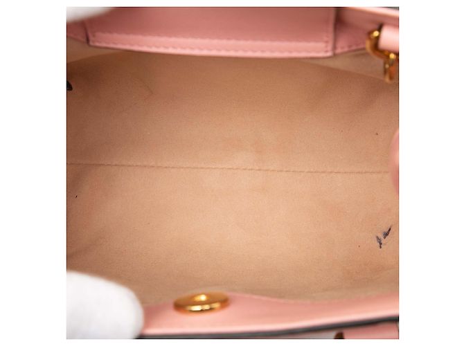 Borsa Diana Mini in Pelle di Vitello Rosa con Bamboo Gucci - vista 4