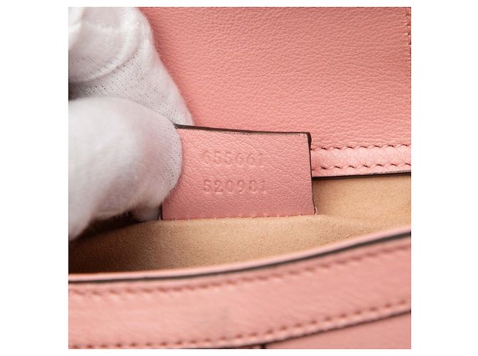 Borsa Diana Mini in Pelle di Vitello Rosa con Bamboo Gucci - vista 6