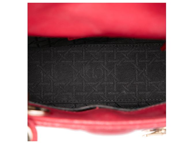 Dior Rosa Pequena Couro de Cordeiro Cannage My ABCDior Lady Dior - vista 4