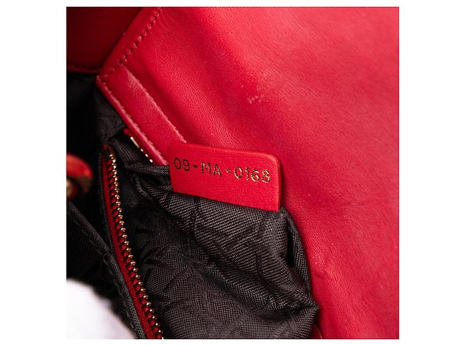 Dior Rosa Pequena Couro de Cordeiro Cannage My ABCDior Lady Dior - vista 5