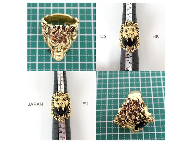 GUCCI Ring mit Löwenkopf aus farbigem Stein - Ansicht 10
