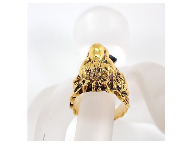 GUCCI Ring mit Löwenkopf aus farbigem Stein - Ansicht 6