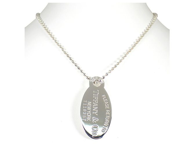 Return to Tiffany Tiffany & Co Langer Anhänger Oval Tag Rückkehr zu Tiffany 925 - Ansicht 2
