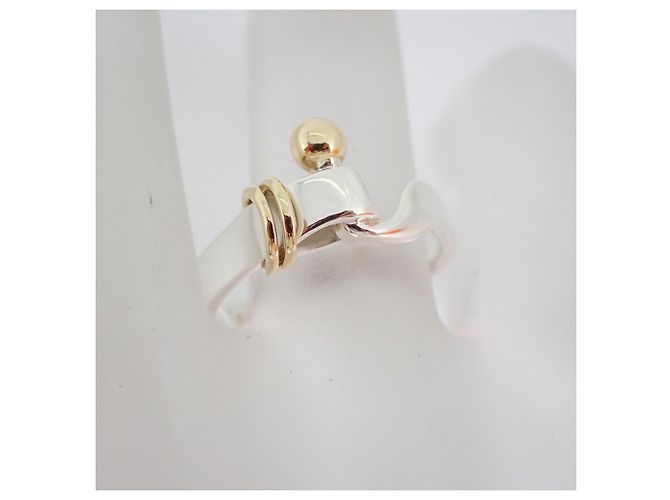 Tiffany & Co Anello in argento sterling e oro giallo Tiffany - vista 4