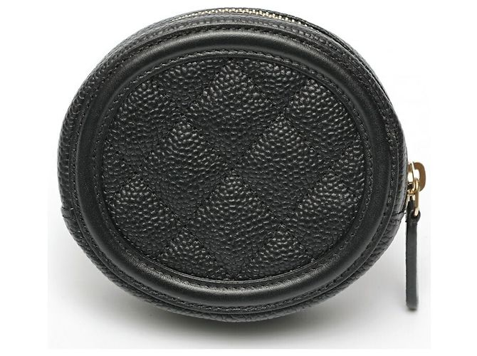 Monedero de piel de ternera granulada negra Chanel Negro - vista 2
