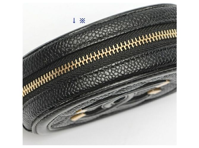 Monedero de piel de ternera granulada negra Chanel Negro - vista 4