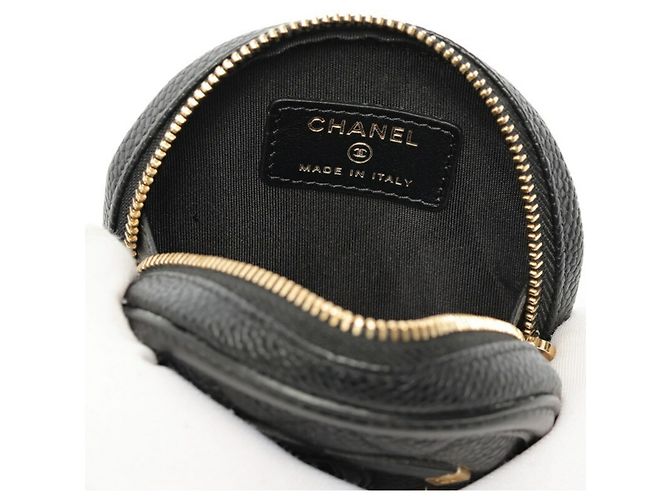 Monedero de piel de ternera granulada negra Chanel Negro - vista 5