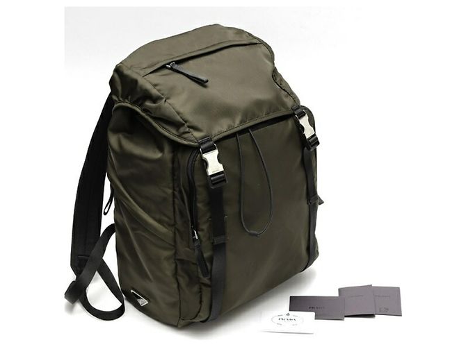 Prada Nylon-Rucksack in khakifarbenem Camouflage - Ansicht 10
