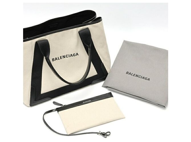 Borsa M Cabas Navy di Balenciaga Nero - vista 7
