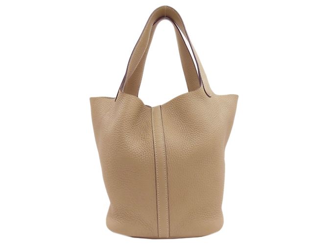 Borsa a mano Hermès Picotin Lock MM Trench Marrone - vista 2