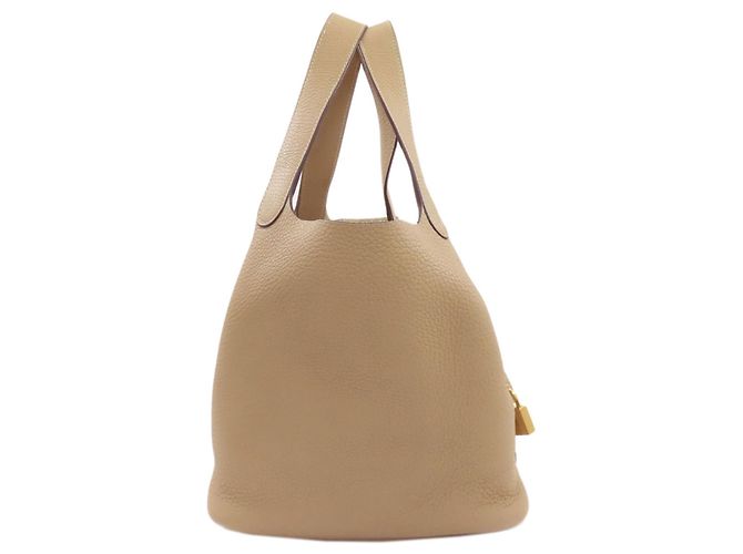 Borsa a mano Hermès Picotin Lock MM Trench Marrone - vista 3