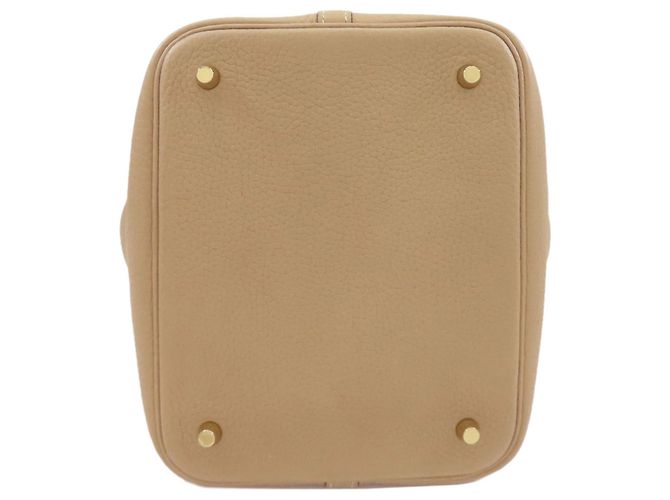 Borsa a mano Hermès Picotin Lock MM Trench Marrone - vista 4