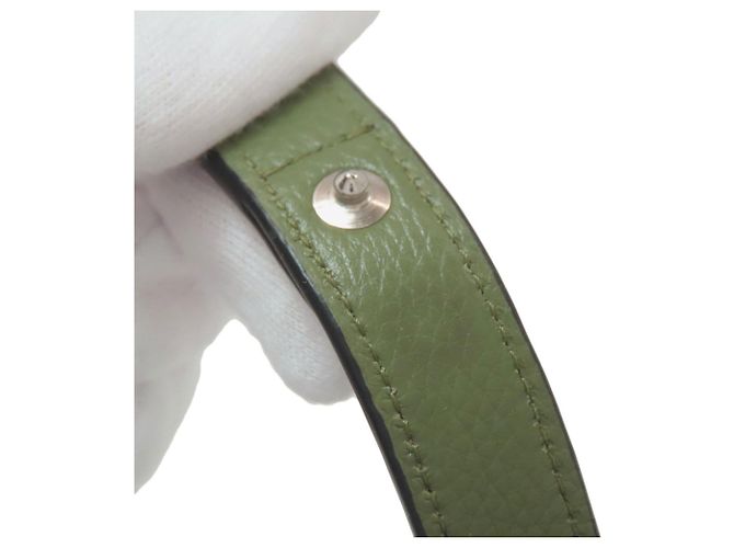 Carteira bifold vertical em couro marrom e verde Loewe - vista 17