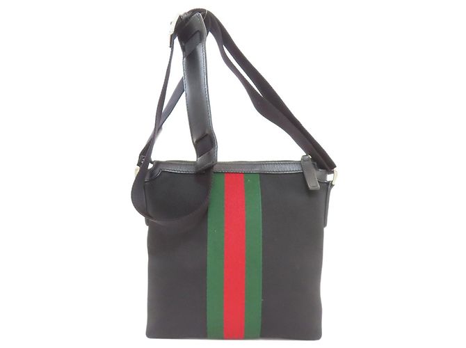 Borsa a Spalla Gucci Sherry Line Nero - vista 2