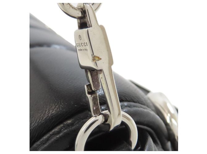 Borsa a mano Gucci Horsebit piccola in pelle di vitello nera Nero - vista 17