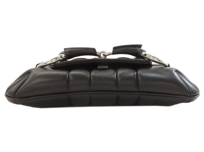 Borsa a mano Gucci Horsebit piccola in pelle di vitello nera Nero - vista 4