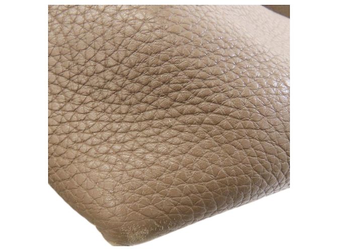 Borsa tote Double Sens Hermès in grigio Etoupe e rosso Taupe - vista 10
