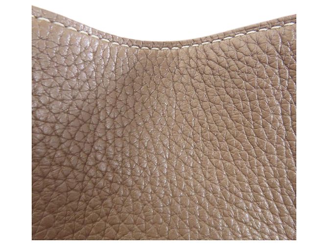 Borsa tote Double Sens Hermès in grigio Etoupe e rosso Taupe - vista 11