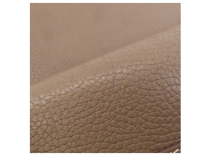 Borsa tote Double Sens Hermès in grigio Etoupe e rosso Taupe - vista 12