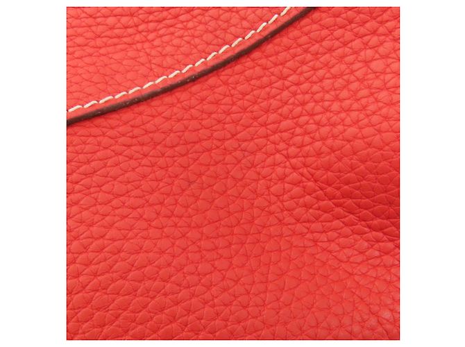 Borsa tote Double Sens Hermès in grigio Etoupe e rosso Taupe - vista 22