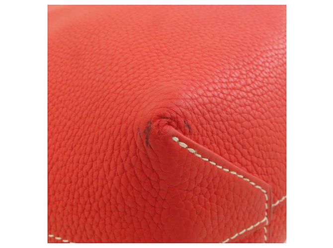 Borsa tote Double Sens Hermès in grigio Etoupe e rosso Taupe - vista 26