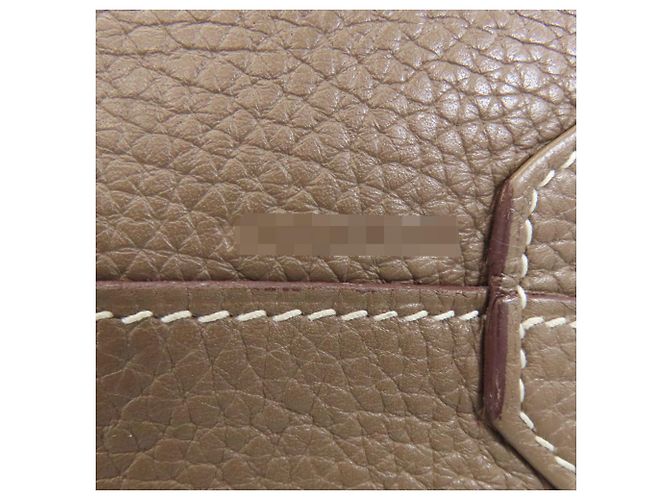 Borsa tote Double Sens Hermès in grigio Etoupe e rosso Taupe - vista 8