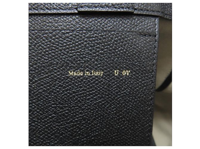 Valextra Border Tote Bag aus Canvas Schwarz Weiß Marineblau - Ansicht 7
