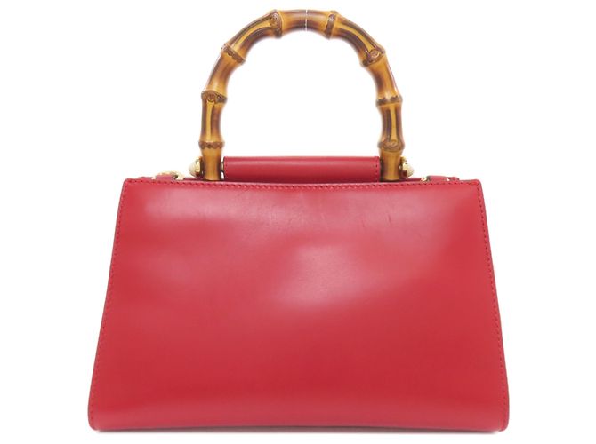 Gucci 470271 Borsa 2 in 1 Bamboo Nim Fair Rosso - vista 2