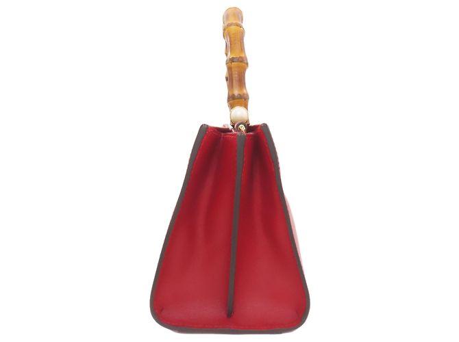 Gucci 470271 Borsa 2 in 1 Bamboo Nim Fair Rosso - vista 3