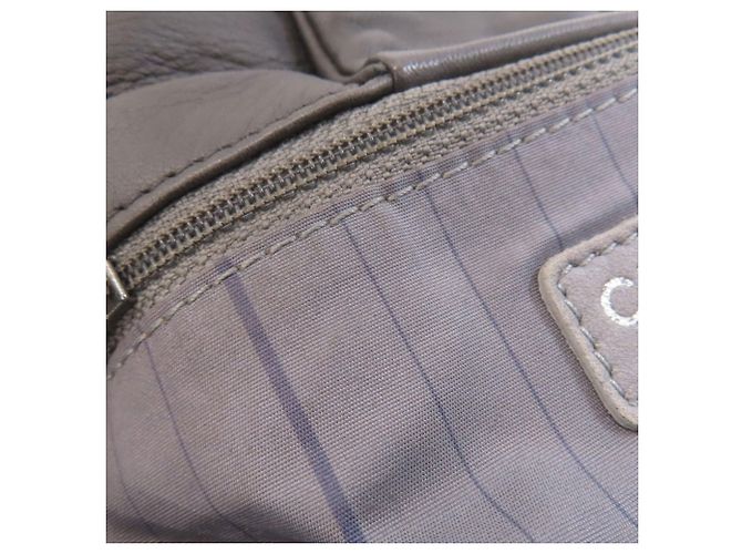 Borsa a spalla in pelle di agnello con catena Chanel Grigio antracite - vista 11