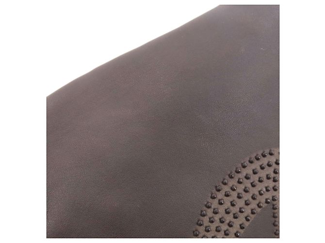 Borsa a spalla in pelle di agnello con catena Chanel Grigio antracite - vista 13