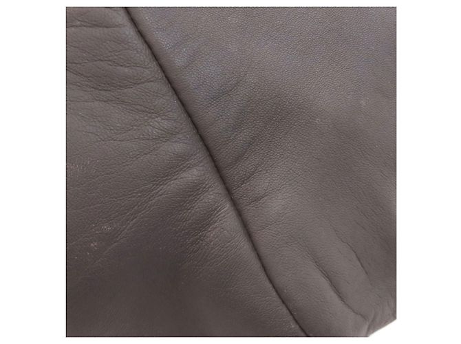 Borsa a spalla in pelle di agnello con catena Chanel Grigio antracite - vista 16