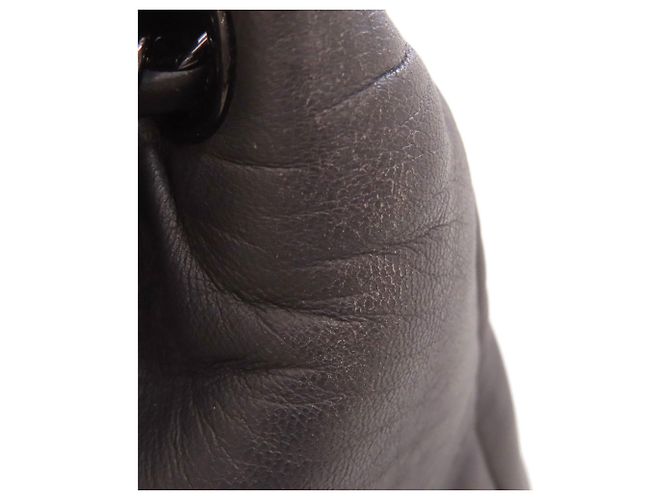 Borsa a spalla in pelle di agnello con catena Chanel Grigio antracite - vista 21
