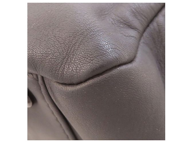 Borsa a spalla in pelle di agnello con catena Chanel Grigio antracite - vista 22