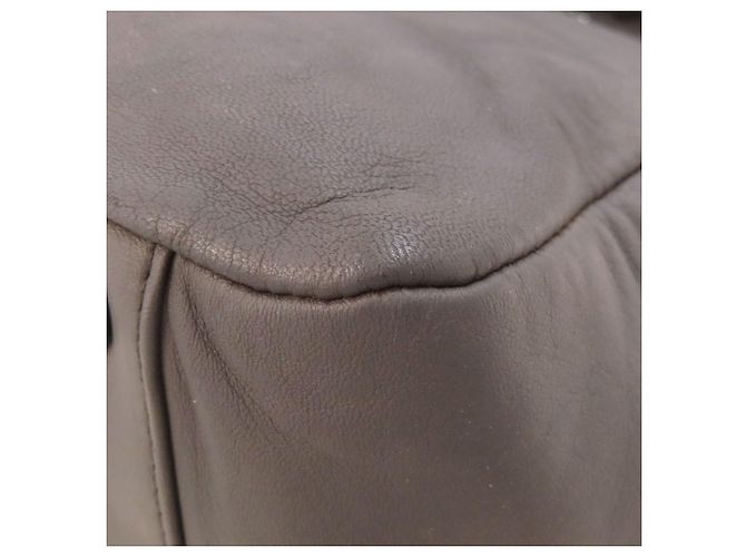 Borsa a spalla in pelle di agnello con catena Chanel Grigio antracite - vista 24
