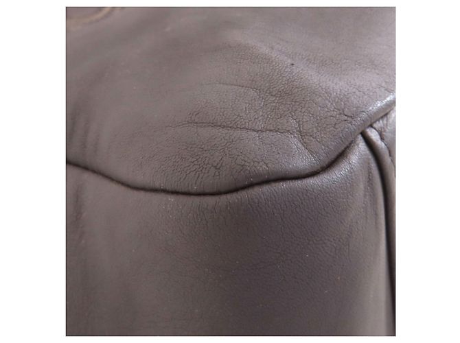 Borsa a spalla in pelle di agnello con catena Chanel Grigio antracite - vista 25