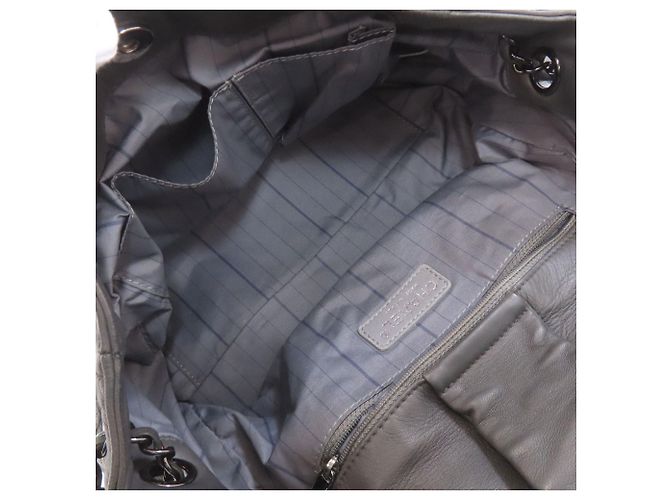 Borsa a spalla in pelle di agnello con catena Chanel Grigio antracite - vista 5