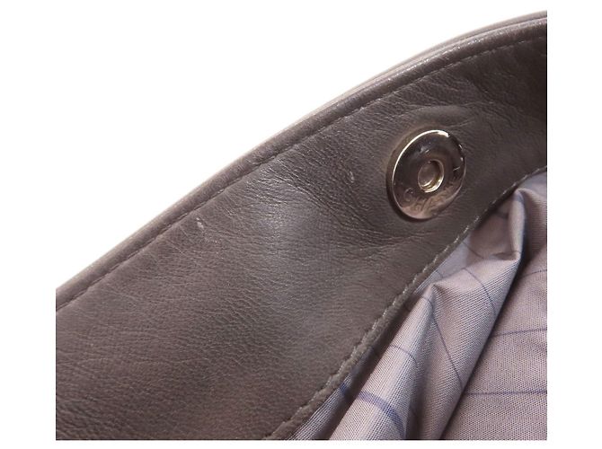 Borsa a spalla in pelle di agnello con catena Chanel Grigio antracite - vista 9