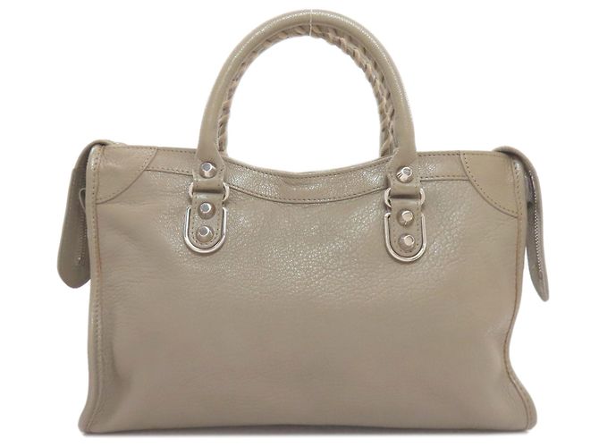 Borsa Balenciaga Classic Metallic Edge City S Marrone - vista 2