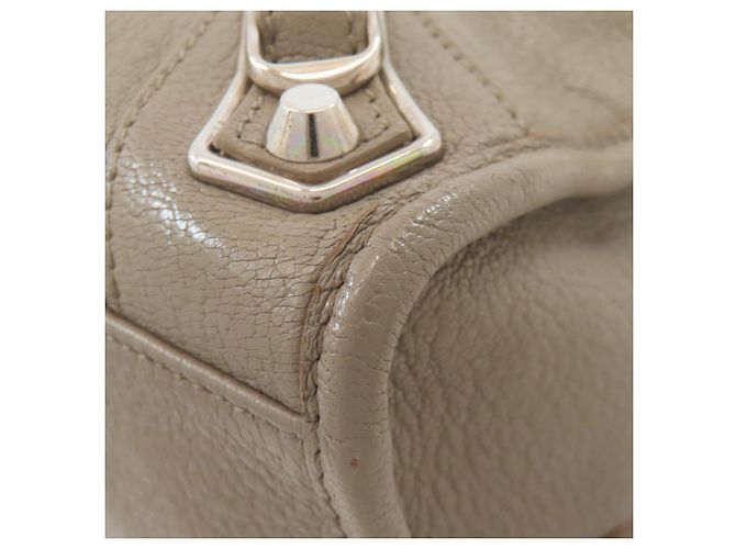 Borsa Balenciaga Classic Metallic Edge City S Marrone - vista 29