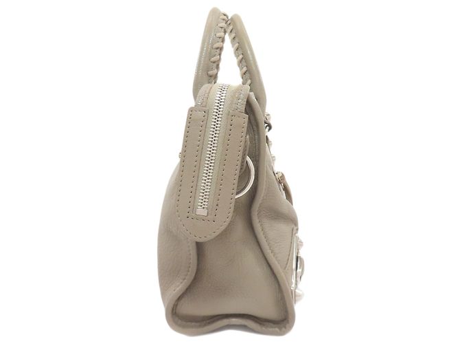 Borsa Balenciaga Classic Metallic Edge City S Marrone - vista 3