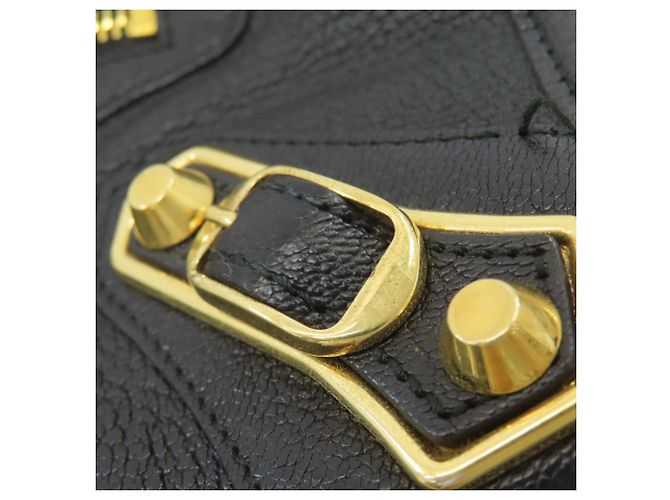Borsa mini City Classic Metallic Edge 390160 di Balenciaga Nero - vista 16