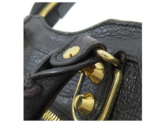 Borsa mini City Classic Metallic Edge 390160 di Balenciaga Nero - vista 22