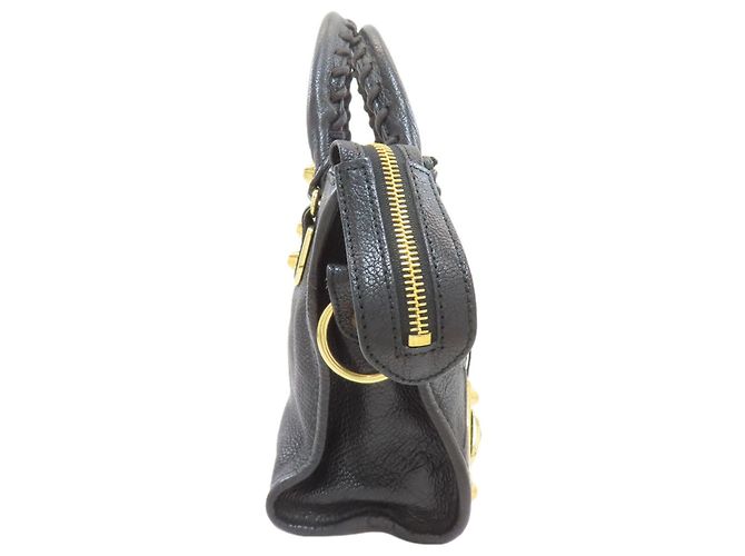 Borsa mini City Classic Metallic Edge 390160 di Balenciaga Nero - vista 3