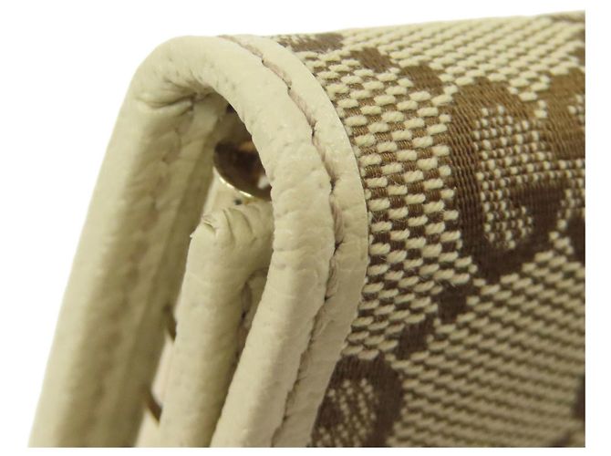 Chaveiro de lona e couro marrom Gucci - vista 11