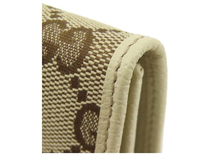 Chaveiro de lona e couro marrom Gucci - vista 12