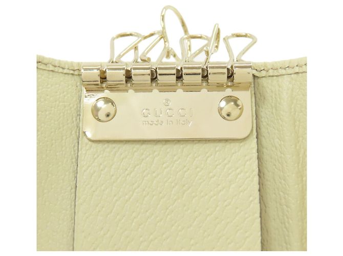Chaveiro de lona e couro marrom Gucci - vista 8